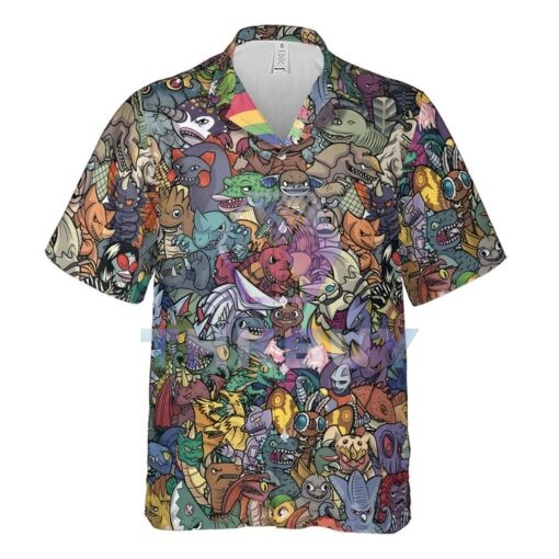 Kaiju Crew Godzilla Hawaiian Shirt - Image 3