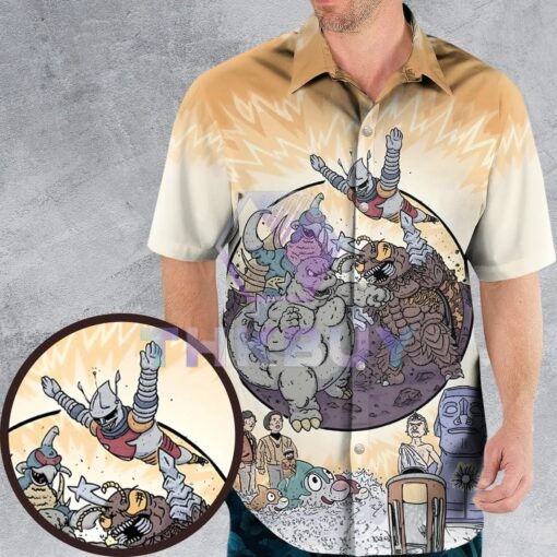 Godzilla vs Megalon Hawaiian Shirt - Image 2