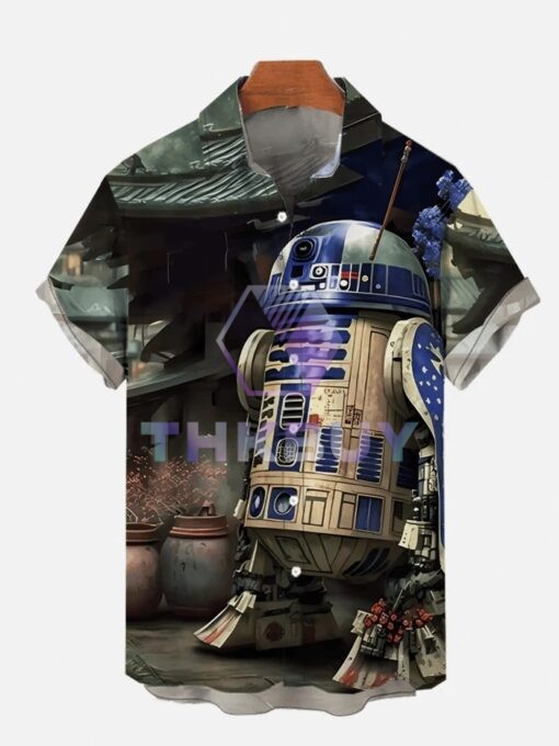 Star War Ukiyoe Machine Print Hawaiian Shirt