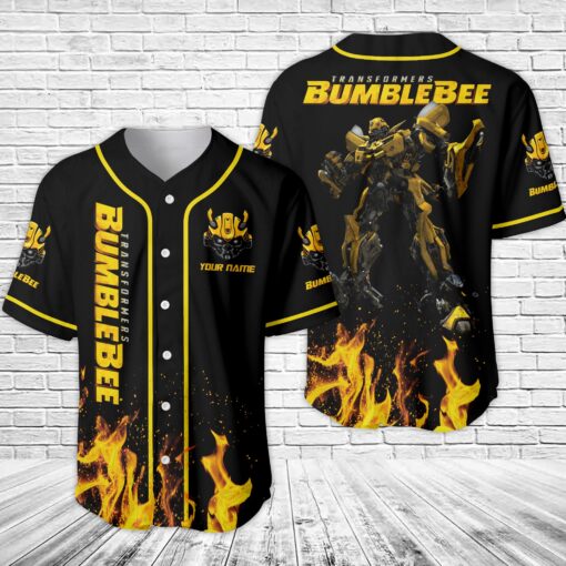 Personalized Transformers Bumblebee Baseball Jersey