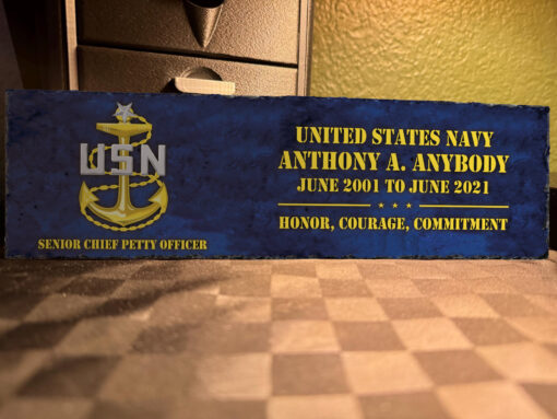 Personalized Sign Rank, Name, Year US Navy Senior Chief Petty Officer (SCPO) - Image 2