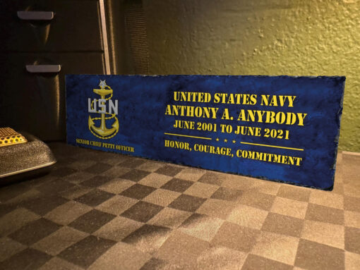 Personalized Sign Rank, Name, Year US Navy Senior Chief Petty Officer (SCPO) - Image 3