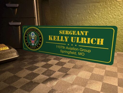 US Army Personalized Sign Name, Rank, Unit And Text - Image 3
