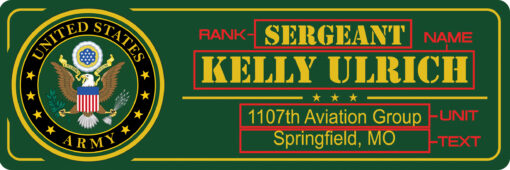US Army Personalized Sign Name, Rank, Unit And Text - Image 4