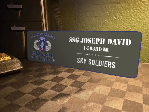 Personalized Sign Name, Rank & Unit US Army 173d Airborne Brigade - Image 3