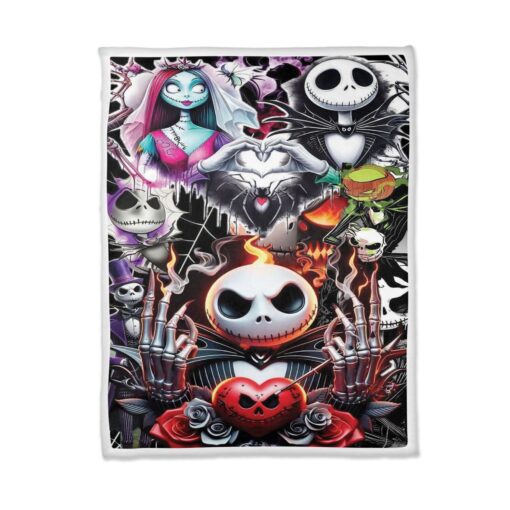 Jack and Sally The Nightmare Before Christmas Blanket - Image 7