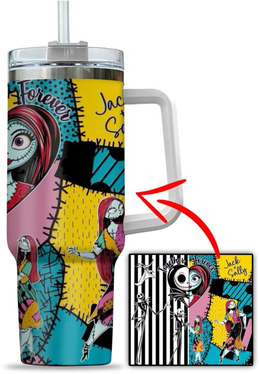 Jack and Sally The Nightmare Before Christmas Version 1 Stanley Tumbler - Image 2