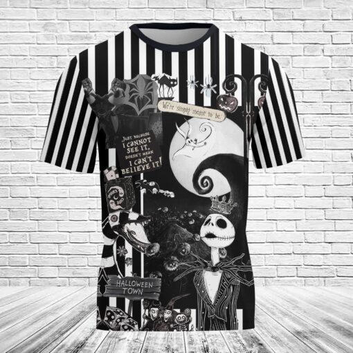 The Nightmare Before Christmas Halloween Town 3D T-Shirt - Image 2