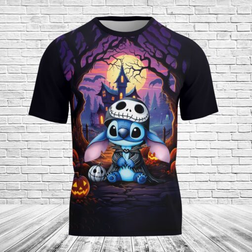 Stitch as Jack Halloween 3D T-Shirt - Image 2