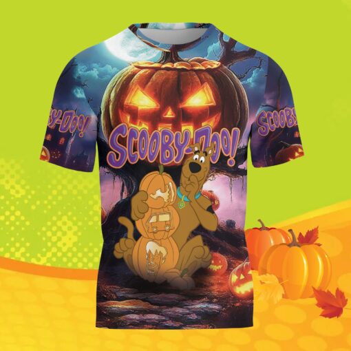 Scooby-Doo Halloween Jack-O-Lantern T-Shirt 3D - Image 2