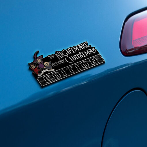 Nightmare Before Christmas Lock, Shock, & Barrel Edition Laser Engraved or 3D Inlayed Car Name Badge - Image 2