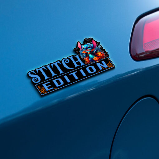 Vampire Stitch Halloween Edition Laser Engraved or 3D Inlayed Car Name Badge - Image 2
