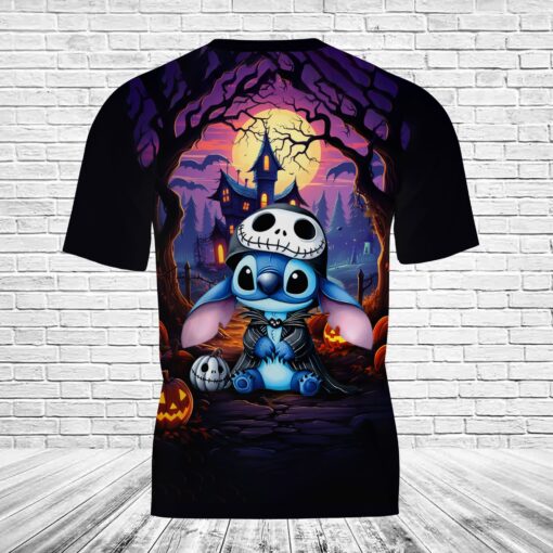 Stitch as Jack Halloween 3D T-Shirt - Image 3