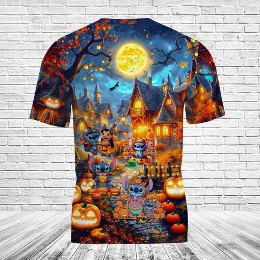 Stitch And Lilo Halloween T-Shirt 3D - Image 3