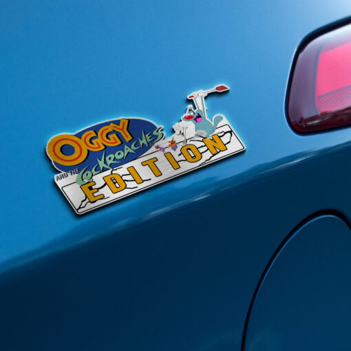Oggy and the Cockroaches Edition Laser Engravedor 3D Inlayed Car Name Badge - Image 2
