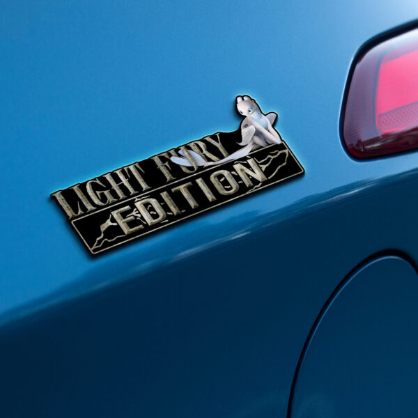 Light Fury Edition Laser Engraved Car Name Badge - Image 3