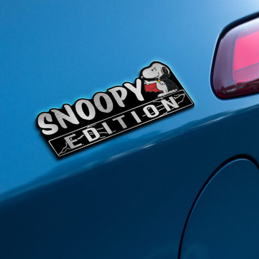 Snoopy Dracula Edition Laser Engraved or 3D Inlayed Car Name Badge - Image 2