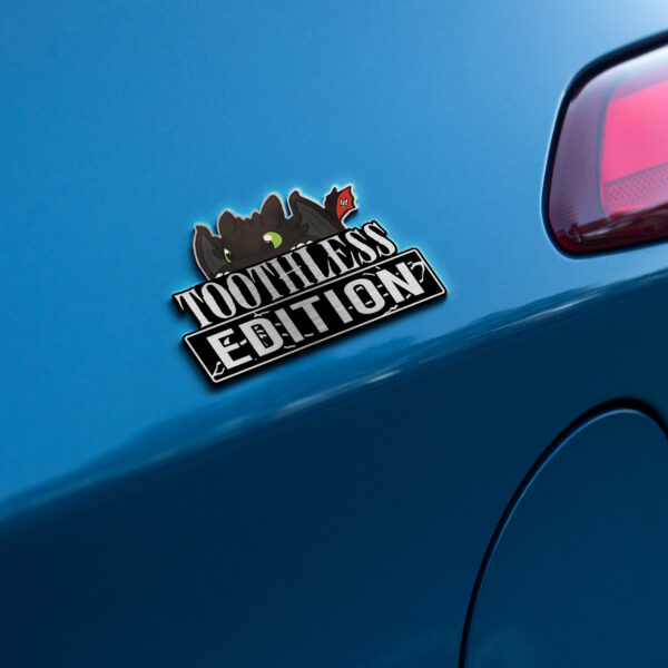 Toothless Edition Laser Engraved Car Name Badge Version 3 - Image 2