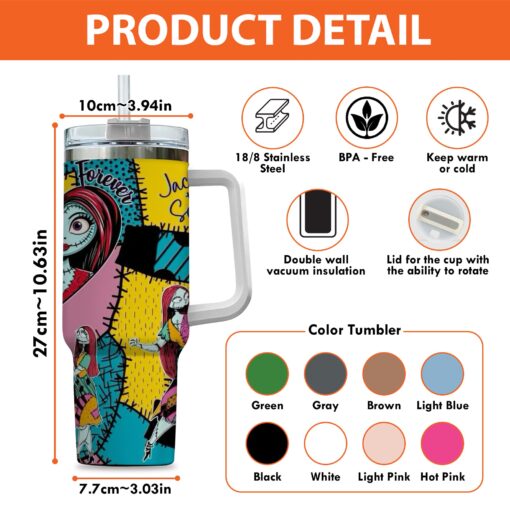 Jack and Sally The Nightmare Before Christmas Version 1 Stanley Tumbler - Image 3