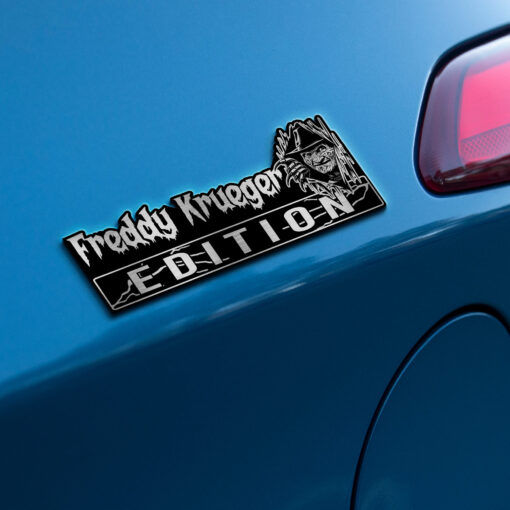 Freddy Krueger Peeking Edition Laser Engraved or 3D Inlayed Car Name Badge - Image 2