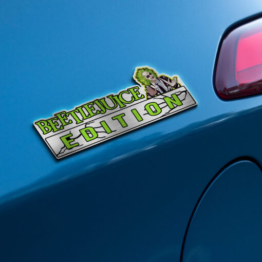 Beetlejuice Edition Laser Engraved or 3D Inlayed Car Name Badge - Image 2