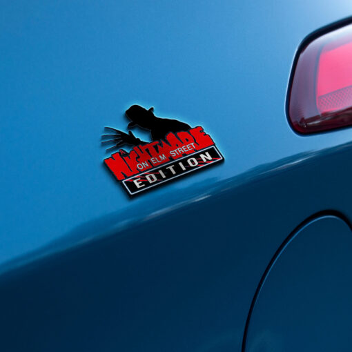 Freddy Krueger Nightmare on Elm Street Halloween Edition Laser Engraved or 3D Inlayed Car Name Badge - Image 2
