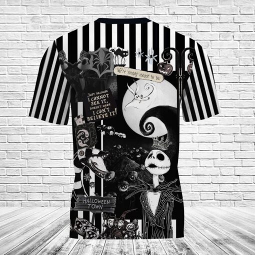The Nightmare Before Christmas Halloween Town 3D T-Shirt - Image 3