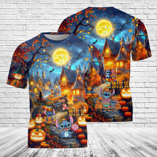 Stitch And Lilo Halloween T-Shirt 3D