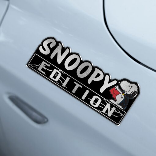 Snoopy Dracula Edition Laser Engraved or 3D Inlayed Car Name Badge - Image 3