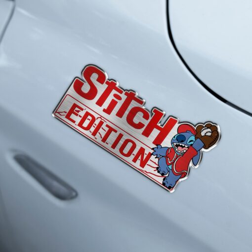 Baseball Stitch Edition Laser Engraved or 3D Inlayed Car Name Badge - Image 3