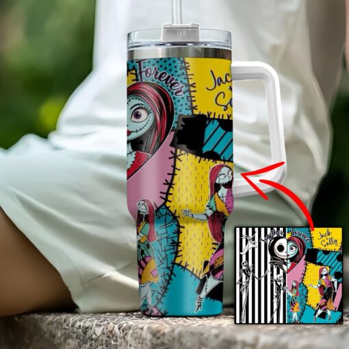 Jack and Sally The Nightmare Before Christmas Version 1 Stanley Tumbler - Image 4