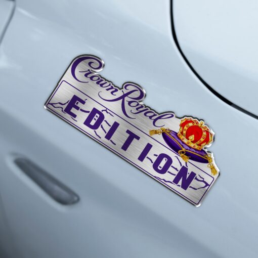 Crown Royal Whiskey Edition Laser Engraved or 3D Inlayed Car Name Badge - Image 3