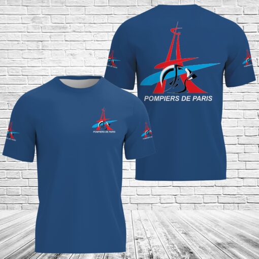 Pompiers De Paris Royal Color 3D T-shirt