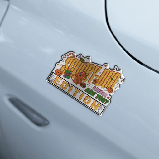 Scooby-Doo Halloween Snack Edition Laser Engraved or 3D Inlayed Car Name Badge - Image 3