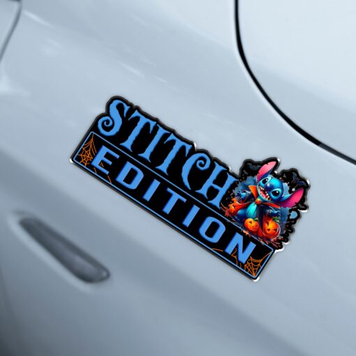 Vampire Stitch Halloween Edition Laser Engraved or 3D Inlayed Car Name Badge - Image 3