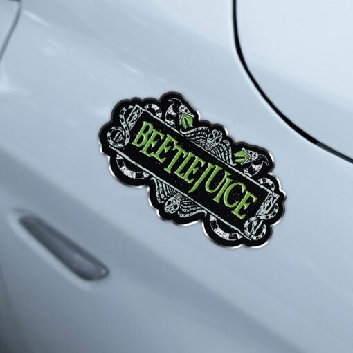 Beetlejuice Version 2 Edition Laser Engraved or 3D Inlayed Car Name Badge - Image 3
