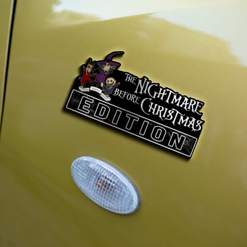 Nightmare Before Christmas Lock, Shock, & Barrel Edition Laser Engraved or 3D Inlayed Car Name Badge - Image 4