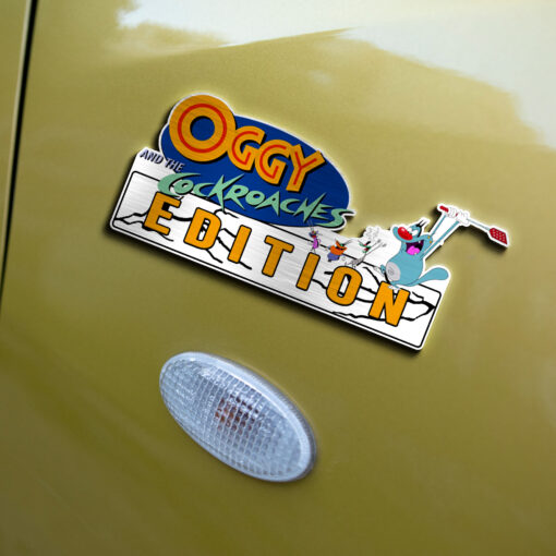 Oggy and the Cockroaches Edition Laser Engravedor 3D Inlayed Car Name Badge - Image 4