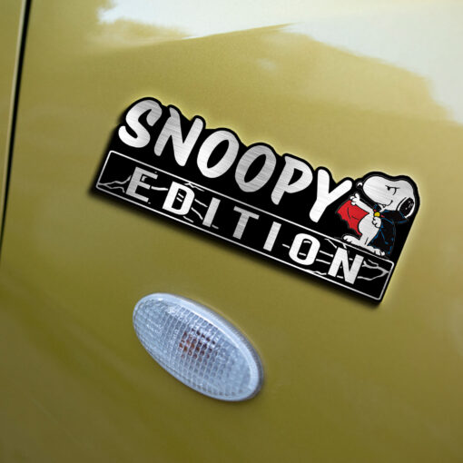 Snoopy Dracula Edition Laser Engraved or 3D Inlayed Car Name Badge - Image 4