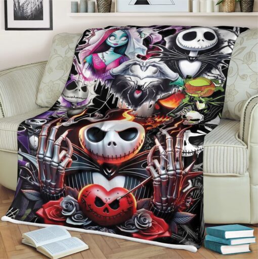 Jack and Sally The Nightmare Before Christmas Blanket