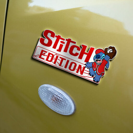 Baseball Stitch Edition Laser Engraved or 3D Inlayed Car Name Badge - Image 4