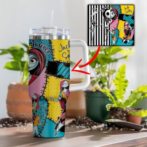 Jack and Sally The Nightmare Before Christmas Version 1 Stanley Tumbler - Image 5