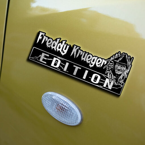 Freddy Krueger Peeking Edition Laser Engraved or 3D Inlayed Car Name Badge - Image 4