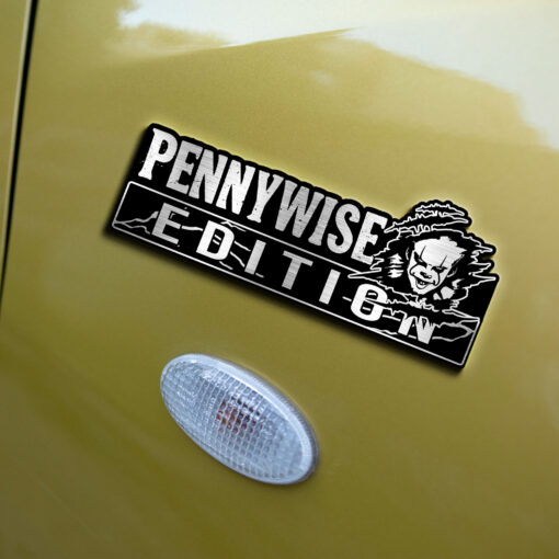 Pennywise Peeking Edition Laser Engraved or 3D Inlayed Car Name Badge - Image 5