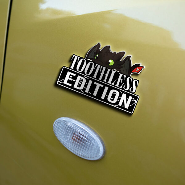 Toothless Edition Laser Engraved Car Name Badge Version 3 - Image 4