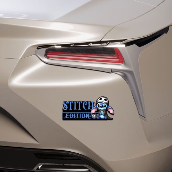 Stitch as Jack Halloween Edition Laser Engraved or 3D Inlayed Car Name Badge - Image 2