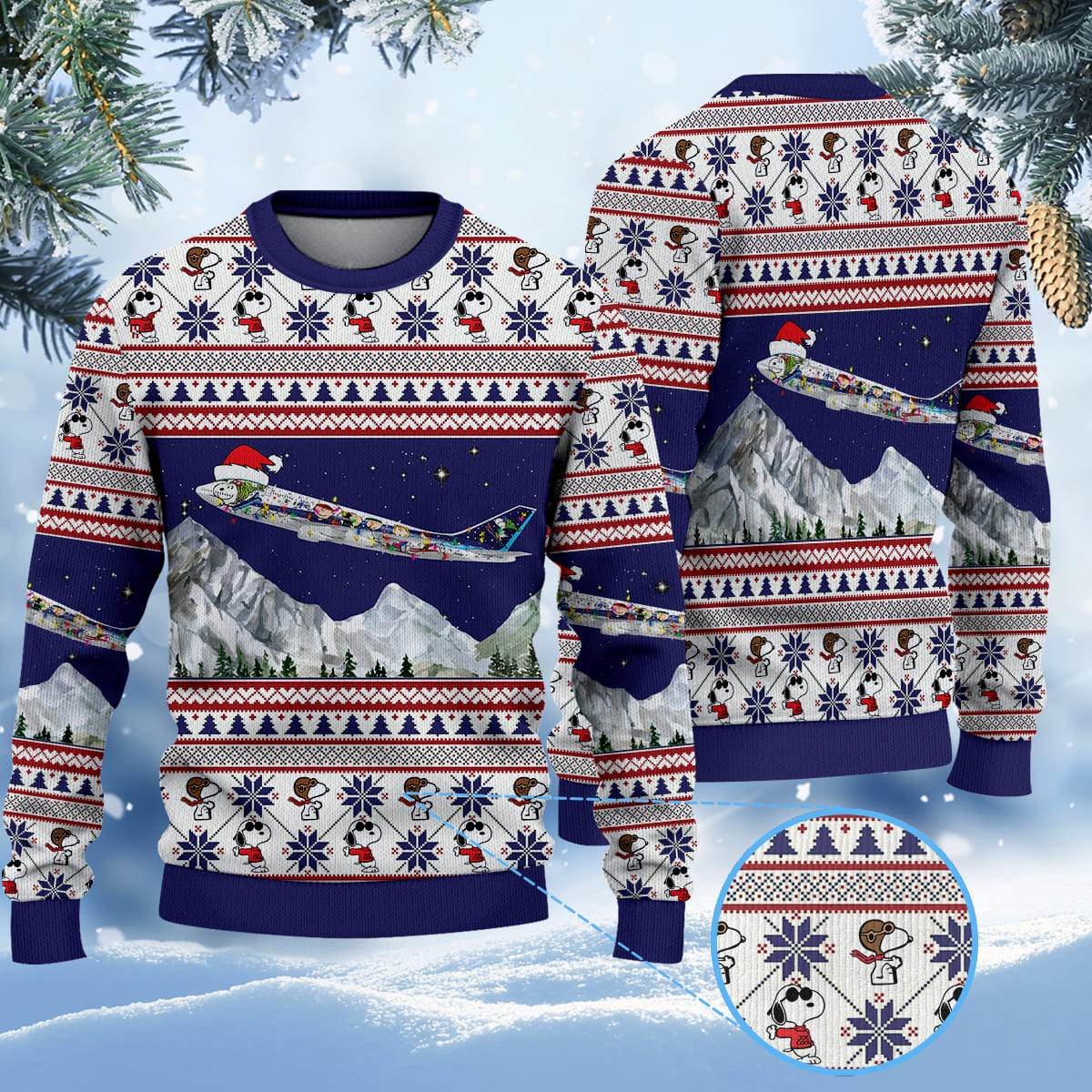 All Nippon Airways B747-400D - JA8139 - "Snoopy" Christmas Knitted Sweater