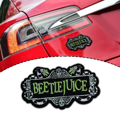Beetlejuice Version 2 Edition Laser Engraved or 3D Inlayed Car Name Badge