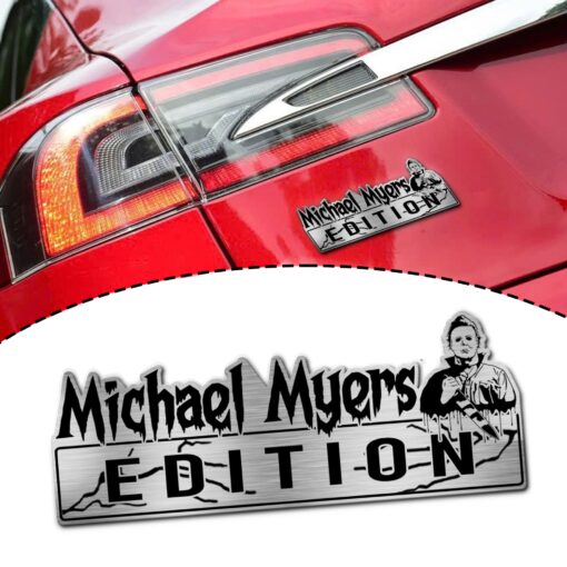 Michael Myers Halloween Edition Laser Engraved or 3D Inlayed Car Name Badge