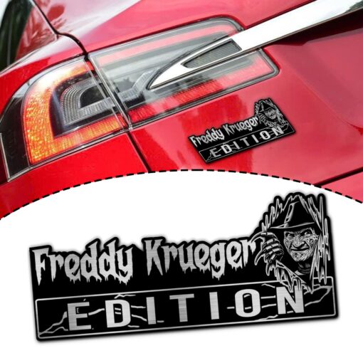Freddy Krueger Peeking Edition Laser Engraved or 3D Inlayed Car Name Badge